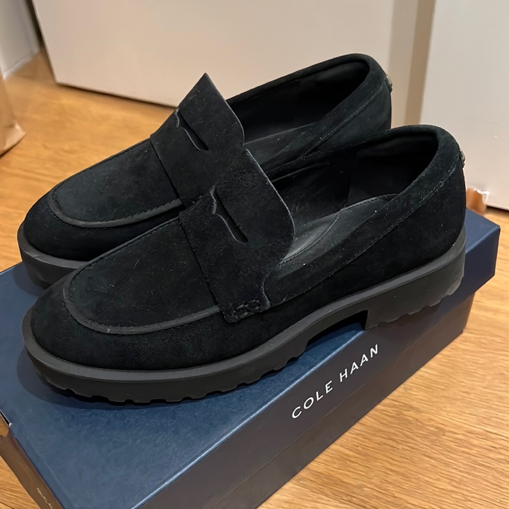 Women’s Cole Haan Black Suede Loafers